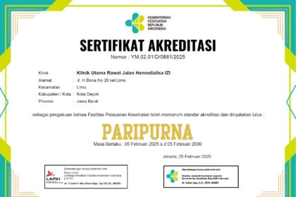 SERTIFIKAT AKREDITAS KLINIK HD