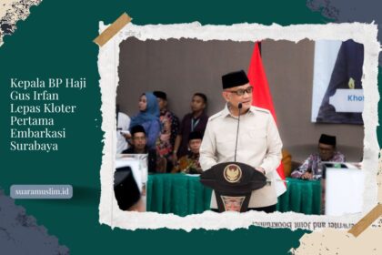 Kepala BP Haji Gus Irfan Lepas Kloter Pertama Embarkasi Surabaya