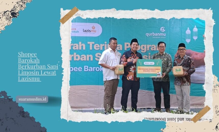 Shopee Barokah Berkurban Sapi Limosin Lewat Lazismu